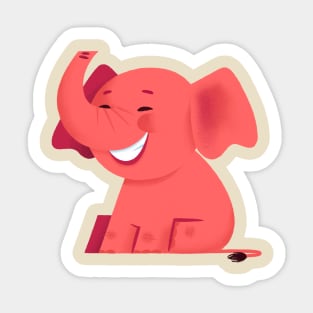 Pink Elephant Sticker